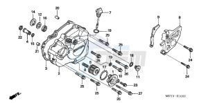 CRF450XD CRF450X Europe Direct - (ED) drawing L. CRANKCASE COVER