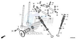 TRX500FM5G TRX500FM Australia - (U) drawing CAMSHAFT/VALVE