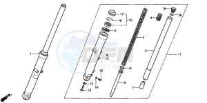 CB125T drawing FRONT FORK