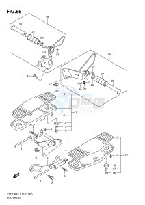 VLR1800 (E2) drawing FOOTREST (VLR1800L1 E2)