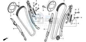 VT1100C2 drawing CAM CHAIN/TENSIONER