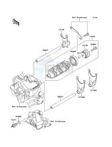 Z1000_ABS ZR1000ECF FR XX (EU ME A(FRICA) drawing Gear Change Drum/Shift Fork(s)