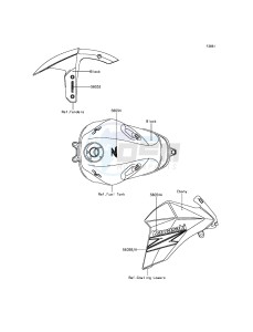 Z800 ABS ZR800DDS UF (UK FA) XX (EU ME A(FRICA) drawing Decals(Ebony)