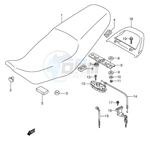 GS500E (E2) drawing SEAT (MODEL K L M N P R)