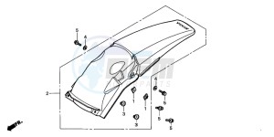 CR125R drawing REAR FENDER