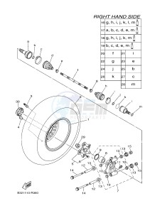 YFM700FWBD YFM70KPAJ KODIAK 700 EPS (B32K) drawing REAR WHEEL 2