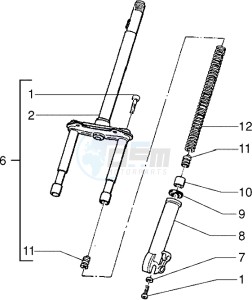 Zip 50 fast rider RST drawing Steering column