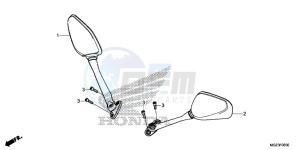 CBR500RAD CBR500R ABS UK - (E) drawing MIRROR