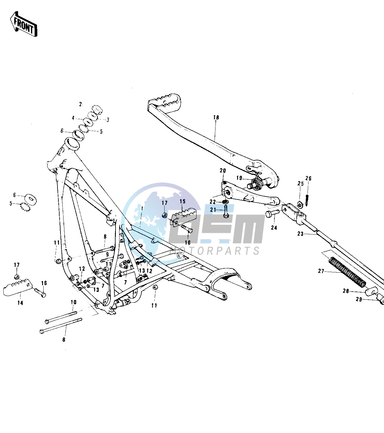 FRAME_FRAME FITTINGS_FOOTRESTS_BRAKE PEDAL