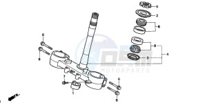 CR250R drawing STEERING STEM