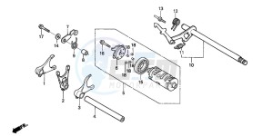 NT650V DEAUVILLE drawing GEARSHIFT DRUM