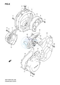 GSX1400 (E2) drawing CRANKCASE COVER