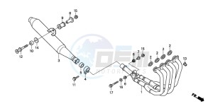 CBF600N drawing EXHAUST MUFFLER