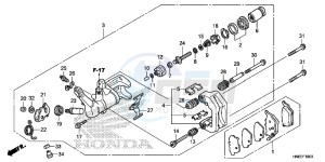 TRX680FAE TRX680 Europe Direct - (ED) drawing REAR BRAKE CALIPER