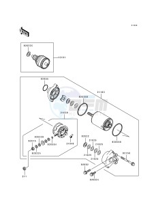 JS 650 B [650 SX] (B1-B3) [650 SX] drawing STARTER MOTOR