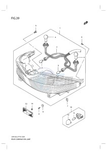 UH125ZE BURGMAN EU drawing REAR COMBINATION LAMP