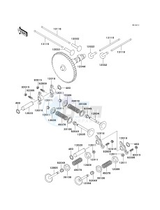 KAF 620 S [MULE 4010 TRANS4X4 HARDWOODS GREEN HD] (S9F-SAF) SAF drawing VALVE-- S- -_CAMSHAFT-- S- -