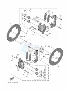 YXE1000EWS YX10EPSM (B4M2) drawing FRONT BRAKE CALIPER