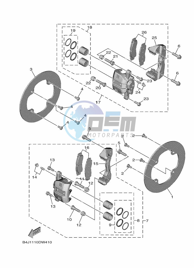 FRONT BRAKE CALIPER