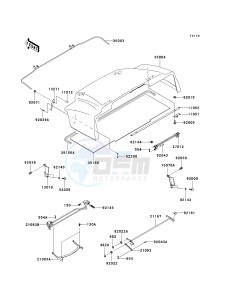 KAF 620 K [MULE 3010 TRANS4X4 HARDWOODS GREEN HD] (K6F-K8F) K7F drawing FENDERS