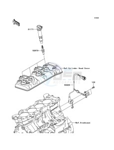 NINJA ZX-6R ZX600RDF FR GB XX (EU ME A(FRICA) drawing Ignition System