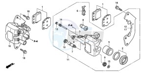 TRX420FM FOURTRAX drawing FRONT BRAKE CALIPER