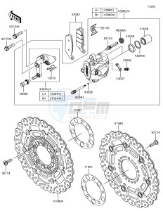 VERSYS 650 ABS KLE650FHF XX (EU ME A(FRICA) drawing Front Brake