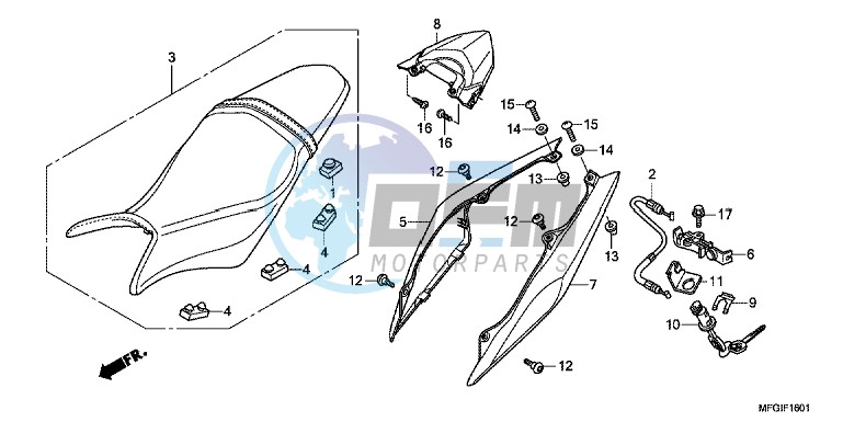 SEAT/ REAR COWL (2)