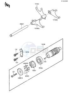 ZL 900 A [ELIMINATOR] (A1-A2) [ELIMINATOR] drawing GEAR CHANGE DRUM & FORKS