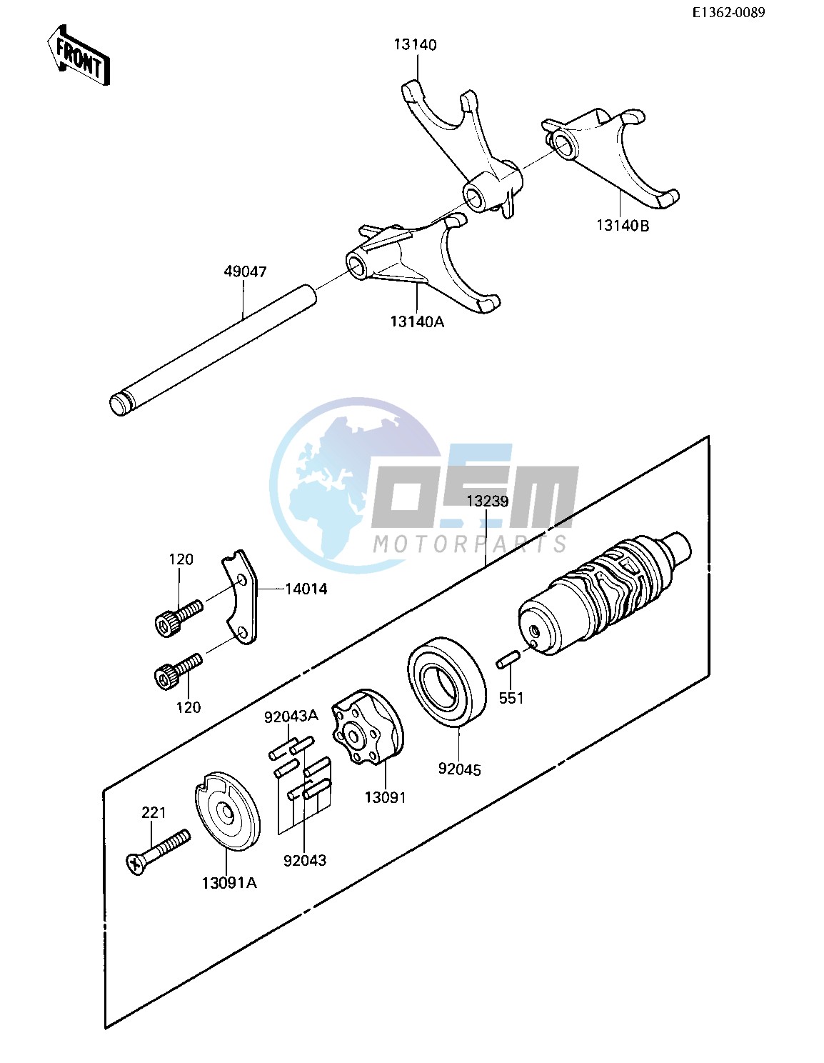 GEAR CHANGE DRUM & FORKS