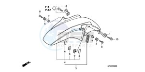 CBF1000SA UK - (E / ABS MKH) drawing FRONT FENDER