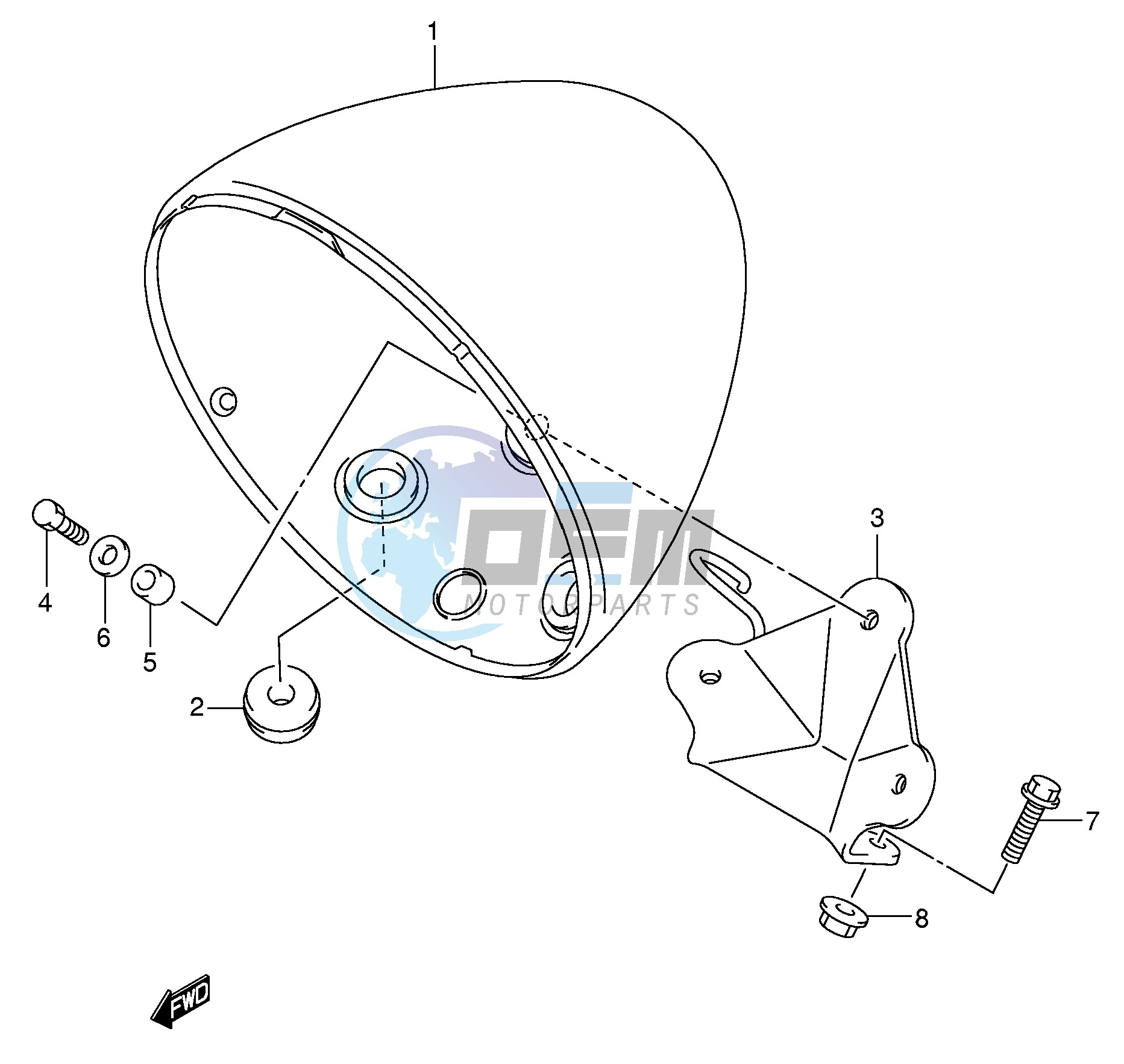 HEADLAMP HOUSING (MODEL K5)