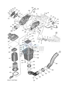 YXF850ES YXF85WPSJ WOLVERINE X (BG4A) drawing INTAKE