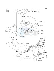 KVF 750 D [BRUTE FORCE 750 4X4I] (D8F-D9F) D9F drawing REAR FENDER-- S- -