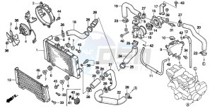 CB1000F drawing RADIATOR