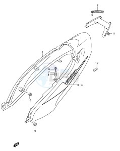 GSX600F (E2) Katana drawing FRAME COVER (MODEL K4)