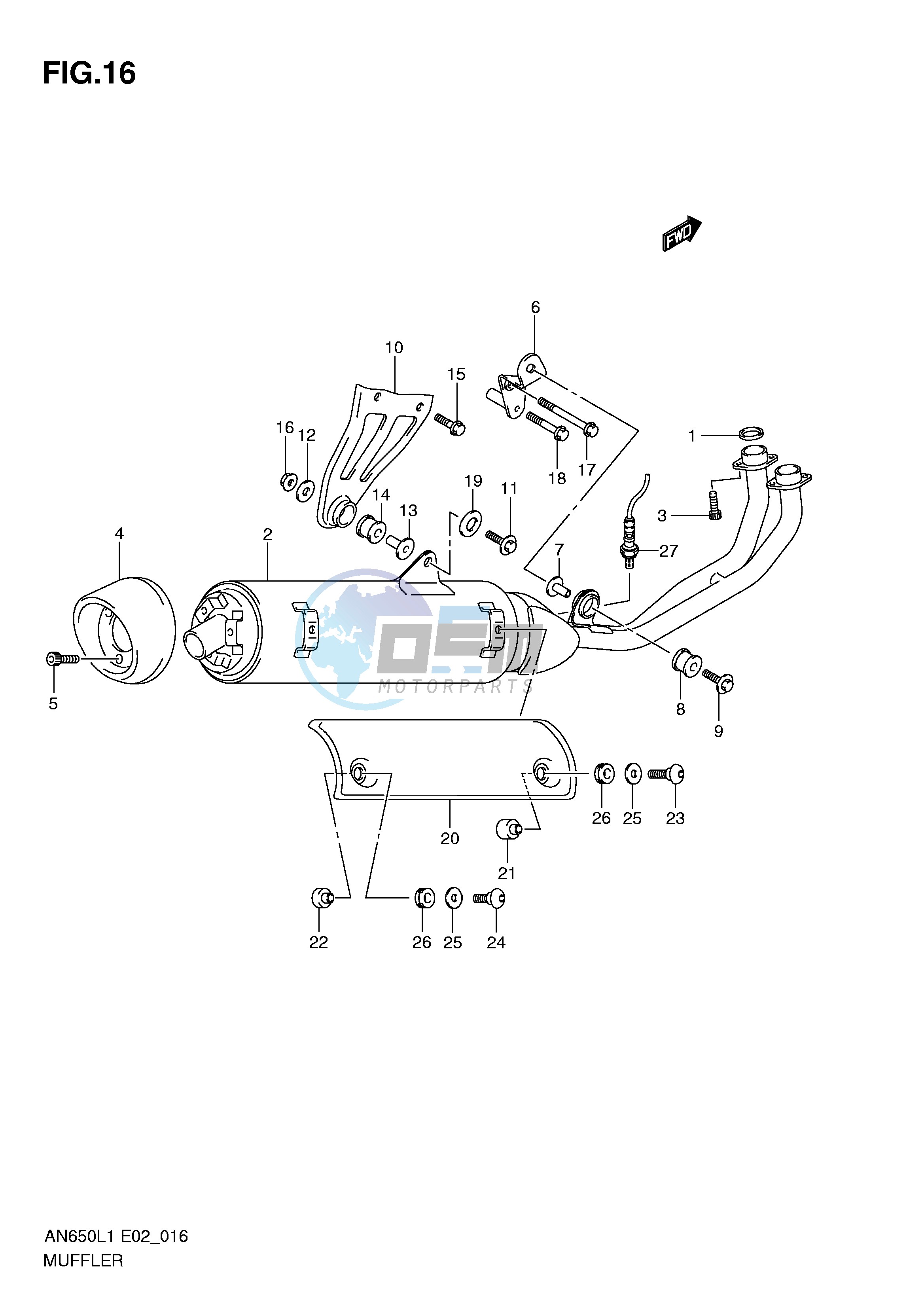 MUFFLER (AN650AL1 E19)