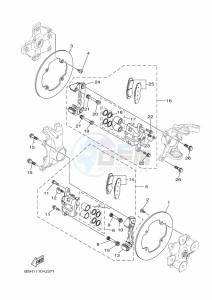 YXZ1000E YXZ1000R (B5JG) drawing FRONT BRAKE CALIPER