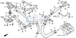 VFR800A9 UK - (E / ABS MME TWO) drawing WATER HOSE