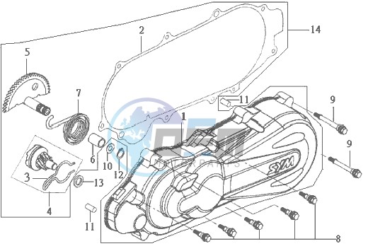 CRANKCASE COVER LEFT