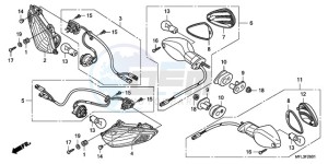 CBR1000RR9 Europe Direct - (ED / MME) drawing WINKER (CBR1000RR9,A/RA9, A)