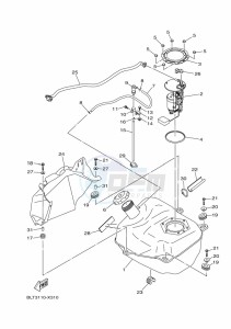 YFM700FWAD GRIZZLY 700 EPS (BLTT) drawing FUEL TANK