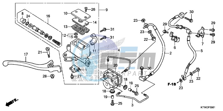 FRONT BRAKE MASTER CYLINDER ( ABS)