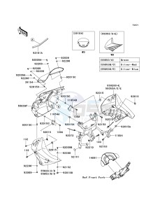 KL 650 E [KLR650] (E8F-E9F) E9F drawing COWLING