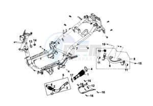 FIDDLE II 50 25KMH OLD ENGINE drawing FRAME / ENGINE MOUNT