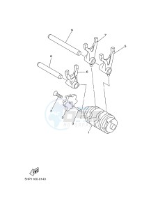 XTZ125E (1SB1) drawing SHIFT CAM & FORK