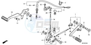 CBF1000S9 France - (F / ABS CMF) drawing PEDAL