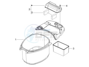 LXV 125 4T ie E3 drawing Helmet housing - Undersaddle