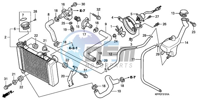 RADIATOR (CBR125RW7/RW9/RWA)