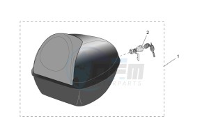 Scarabeo 50 4T E2 drawing Acc. - top - cases, side cases